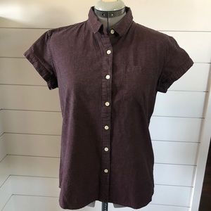 Bridge & Burn Eggplant Button Down T-shirt
